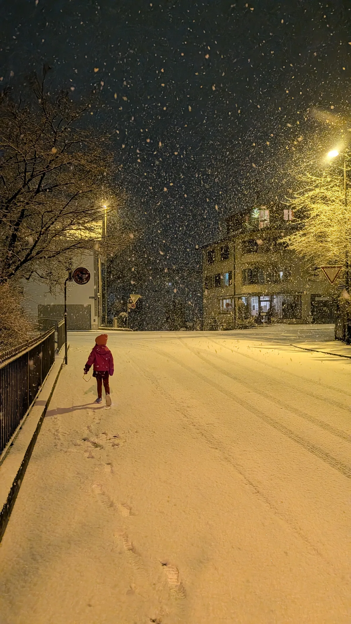 Ein abendlicher Schauer sorgt immer für etwas Abkühlung. So wie in Pfäffikon am Freitag, 2. Januar. Schneefall in der Nacht